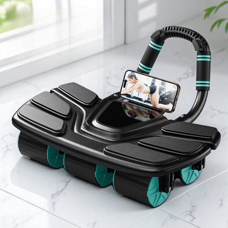 Ab Roller Wheel With Elbow Support - 6륜 복부 운동 휠 자동 리바운드
