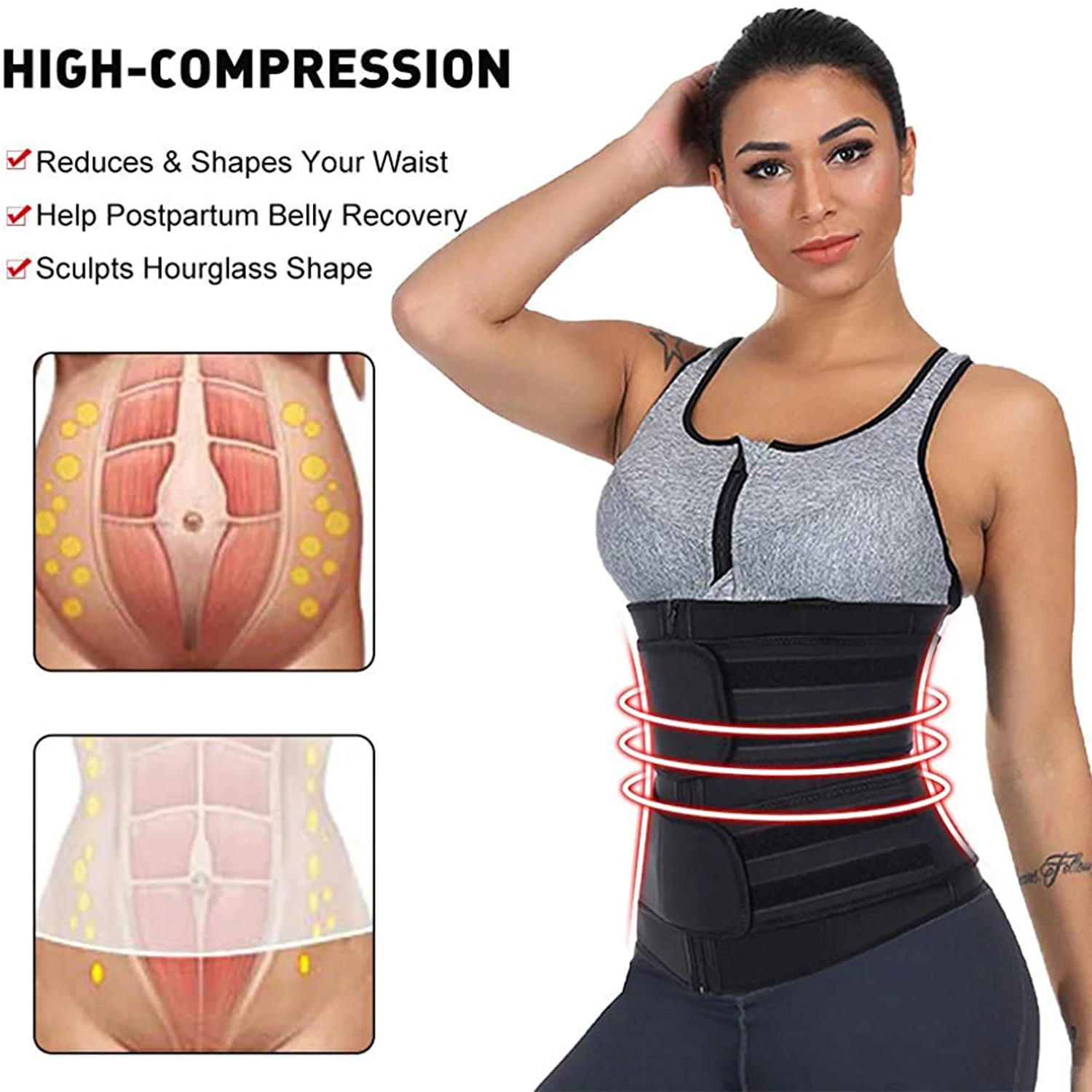 네오프렌 허리 트레이너 운동 트리머 벨트 사우나 땀 - Sweat Waist Trainer Belt Neoprene 리뷰 및 가격